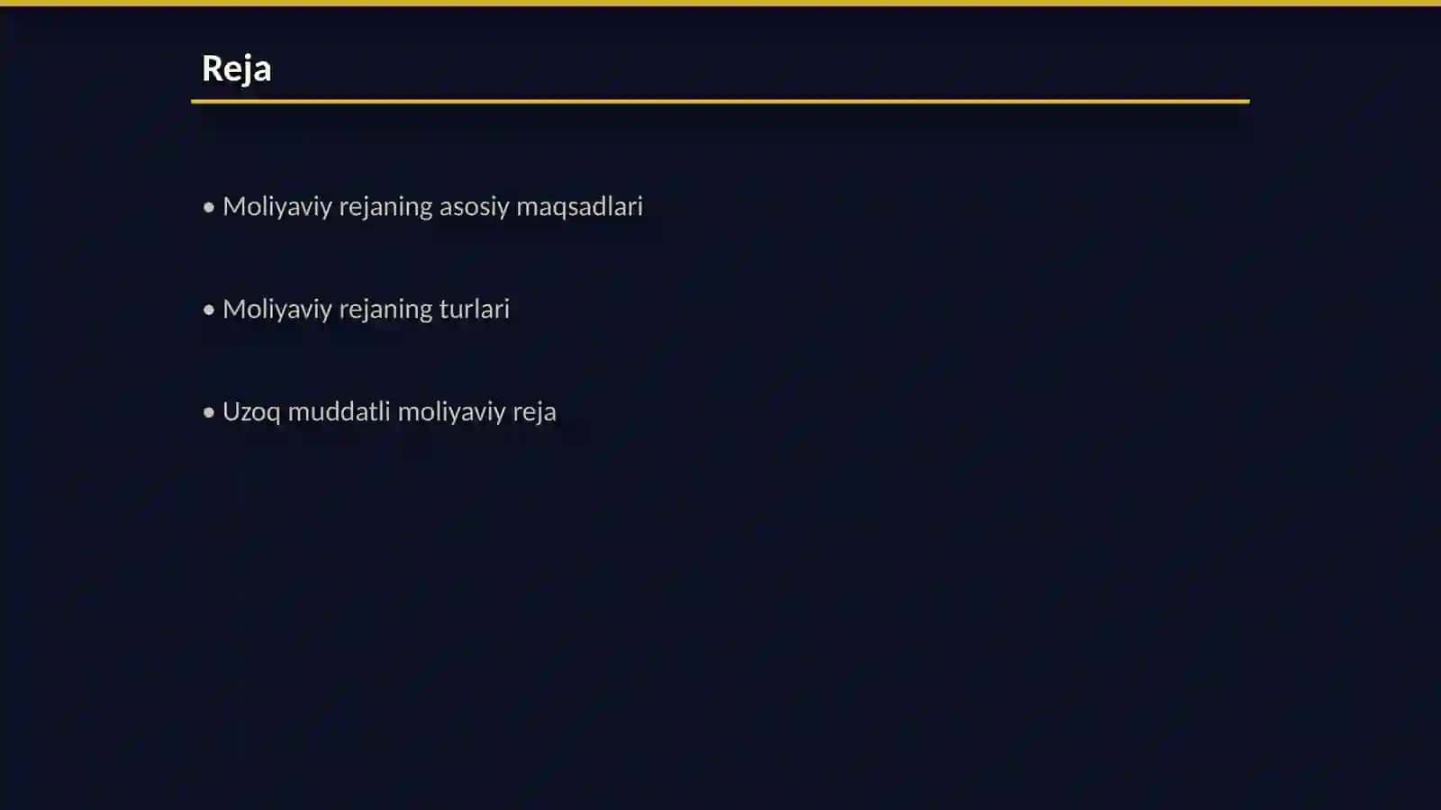 Moliyaviy rejaning turlari va tuzilishi 2