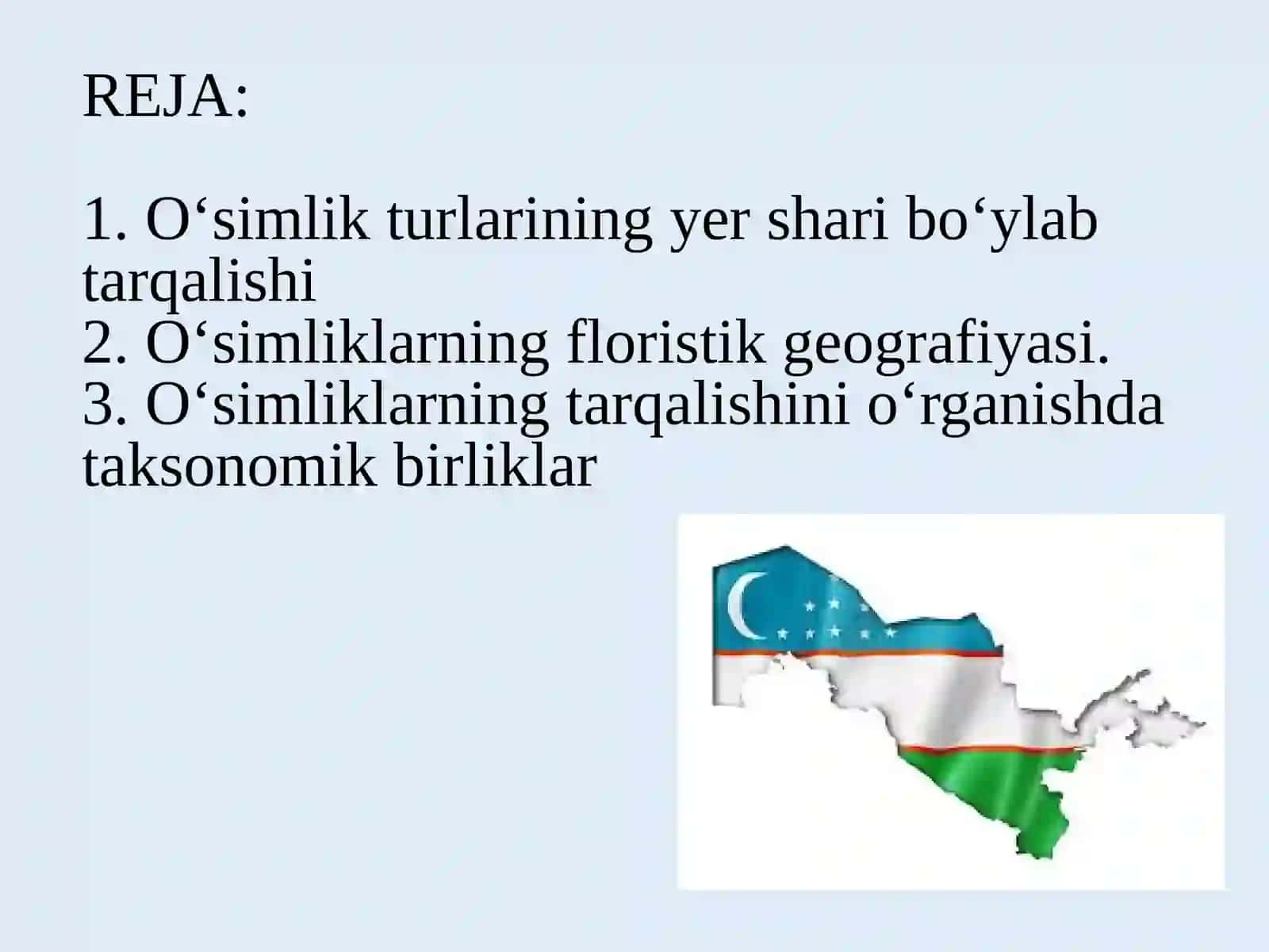 DORIVOR O‘SIMLIKLARNI GEOGRAFIK TARQALISHI 2