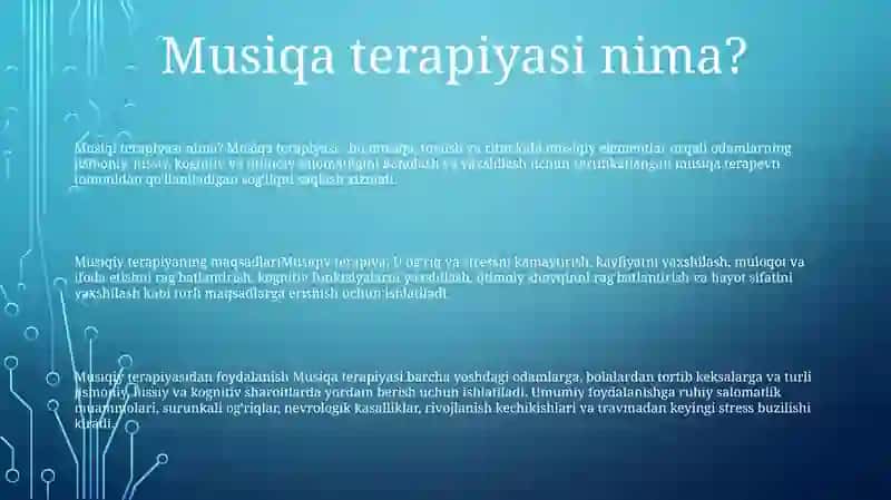 Musiqiy Terapiya 2