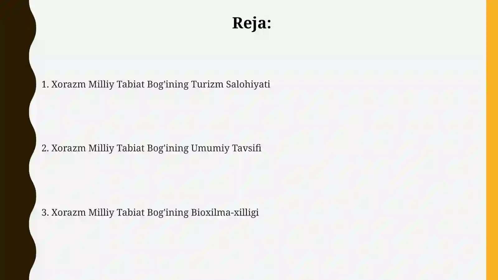 Xorazm Milliy Tabiat Bog'i Umumiy Tavsifi 2