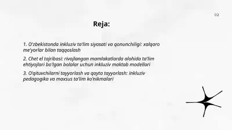 O'zbekistonda va chet elda alohida ta'lim ehtiyojlari bo'lgan bolalar uchun inklyuziv ta'lim 2
