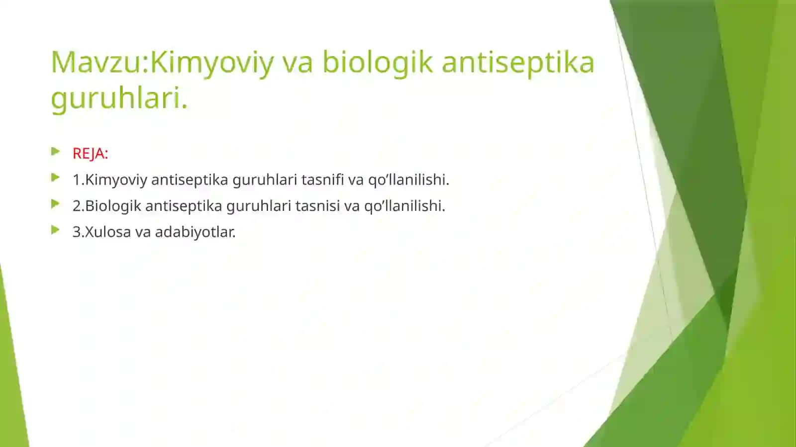 Kimyoviy va biologik antiseptika 2