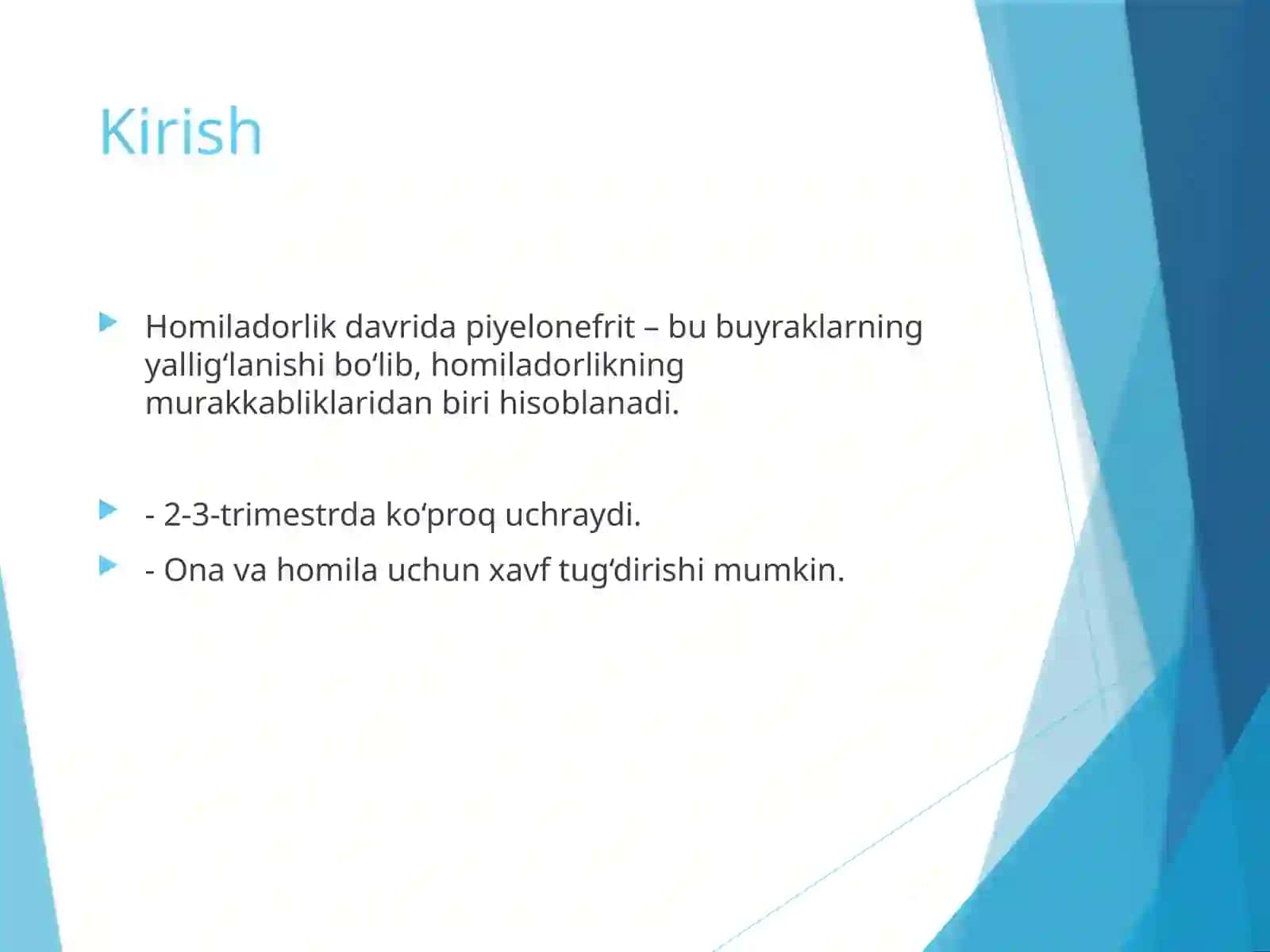 Homiladorlik Davrida Piyelonefrit 2