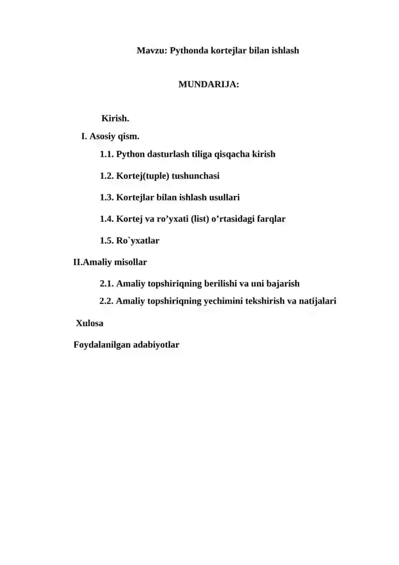 PythonDA KORTEJLAR BILAN ISHLASH 2