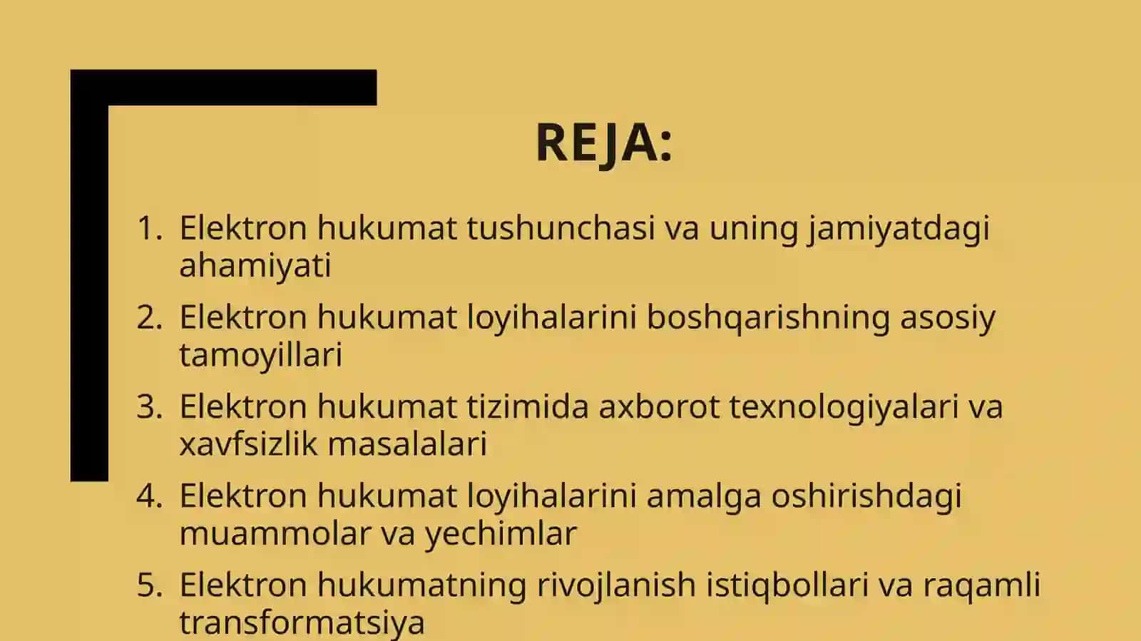 Elektron hukumat loyihalarini boshqarish va rivojlanish istiqbollari 2