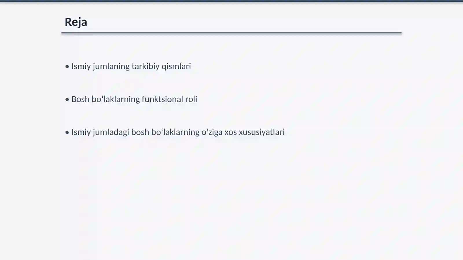 Arab tilida ismiy jumladagi bosh boʻlaklarning tarkibi va uning oʻziga xos xususiyatlari 2
