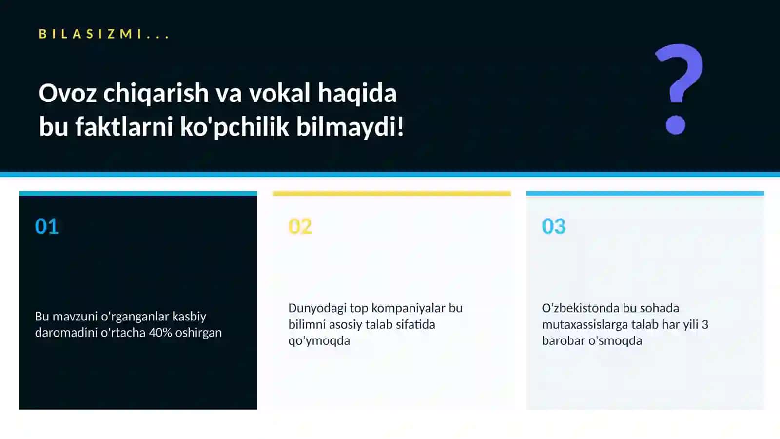 Ovoz chiqarish va vokal 2