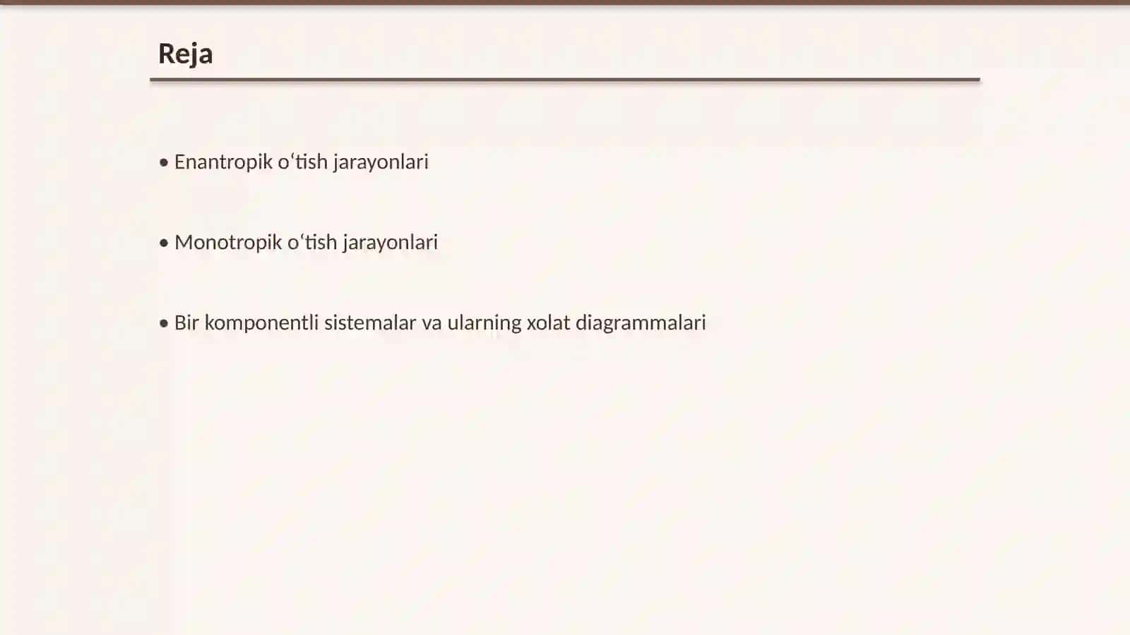 Enantrop va monotrop turdagi o‘tishga ega bir komponentli sistemaning xolat diagrammasi 2