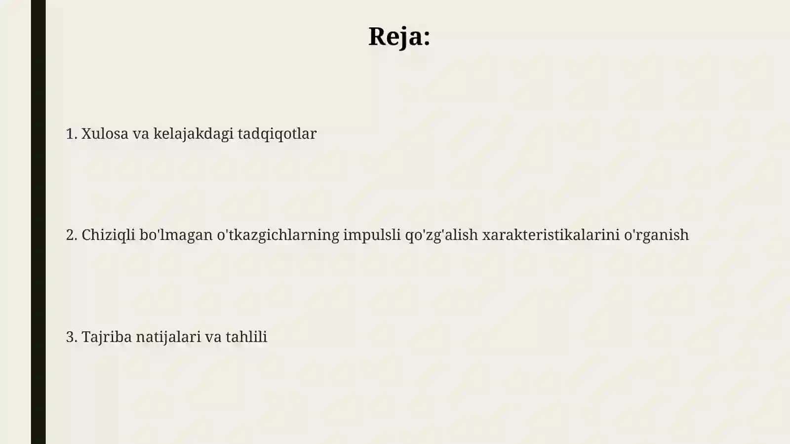 Impulsli qo'zg'alish usuli 2