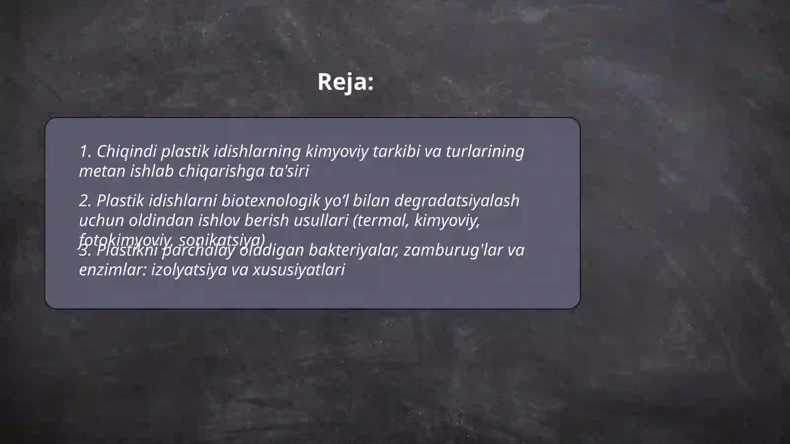 Metan (biogaz) olish 2