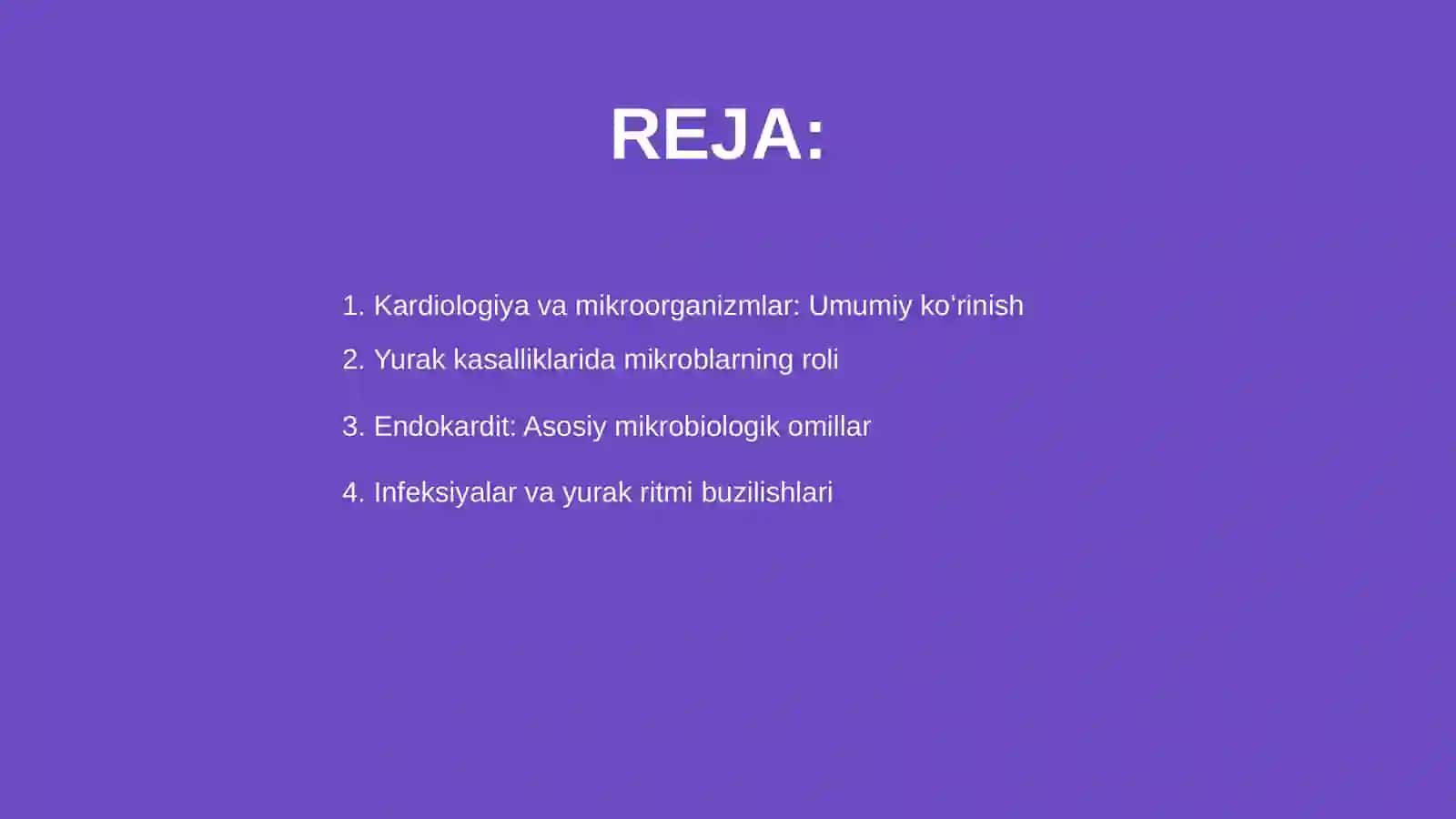 Kardiologiya va mikroorganizmlarning o'zaro bog‘liqligi 2