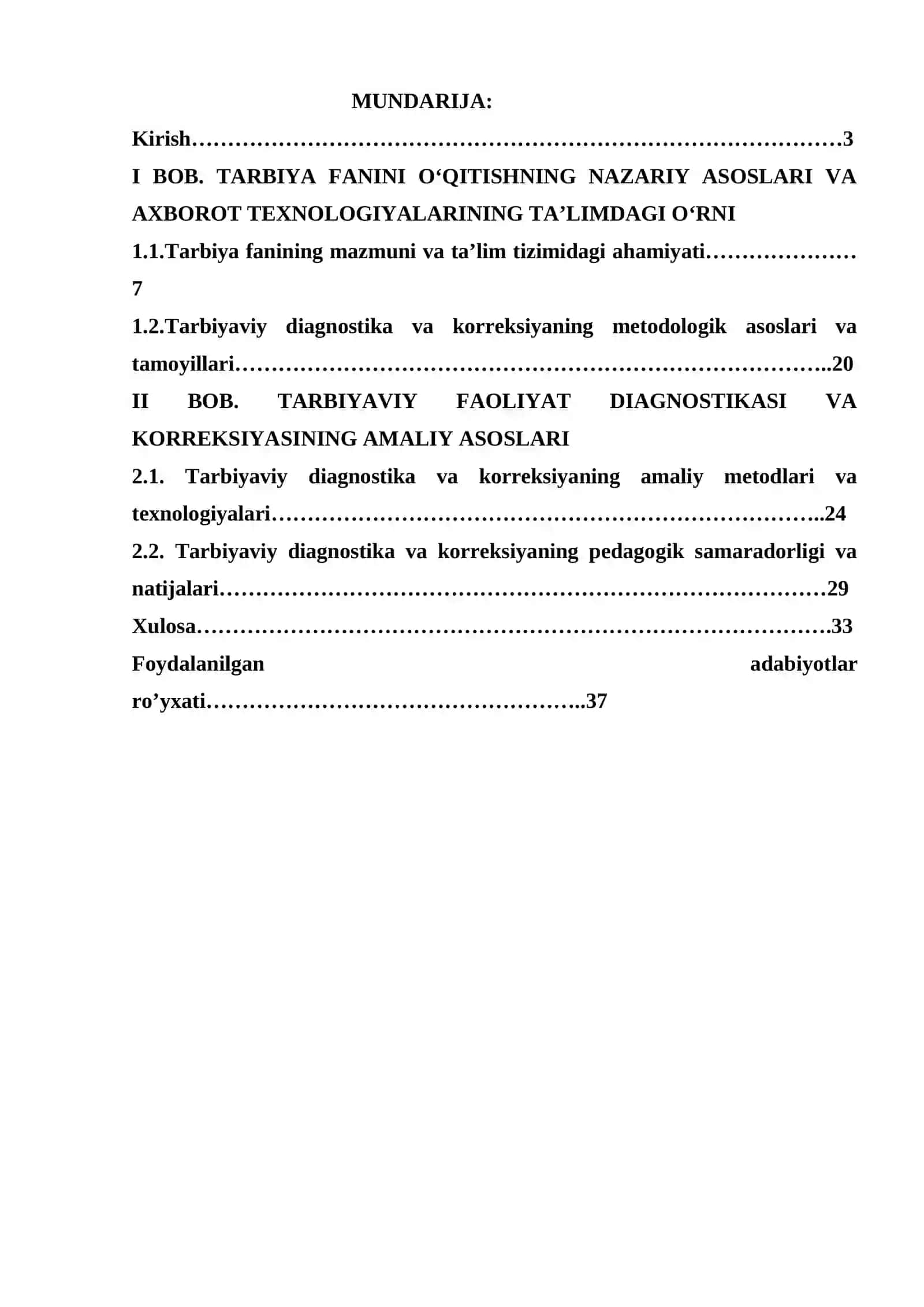 Tarbiyaviy faoliyat diagnostikasi va korreksiyasi 2
