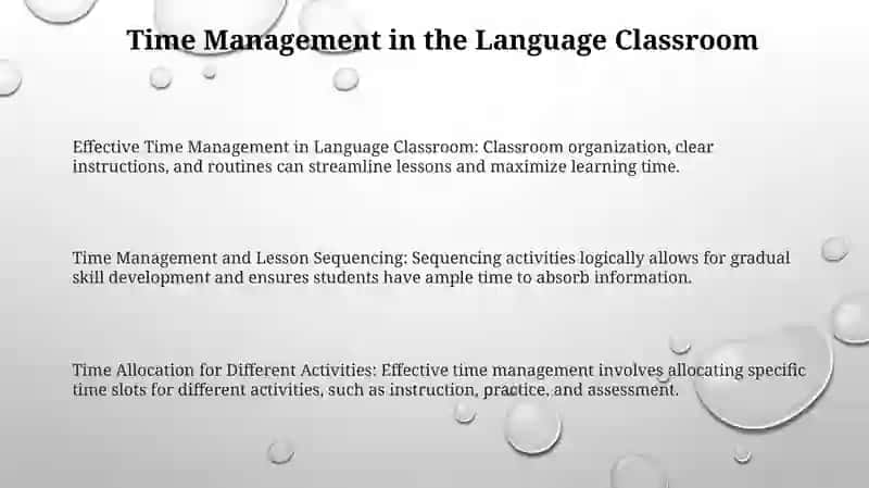 Time Management And Sequence In A Language Classroom 2