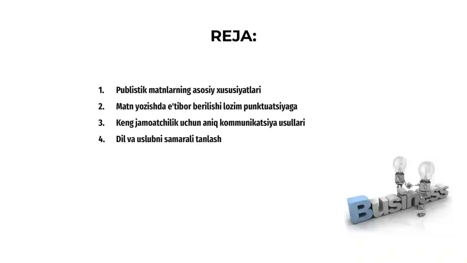 Publistik matnlar ustida ishlash 2