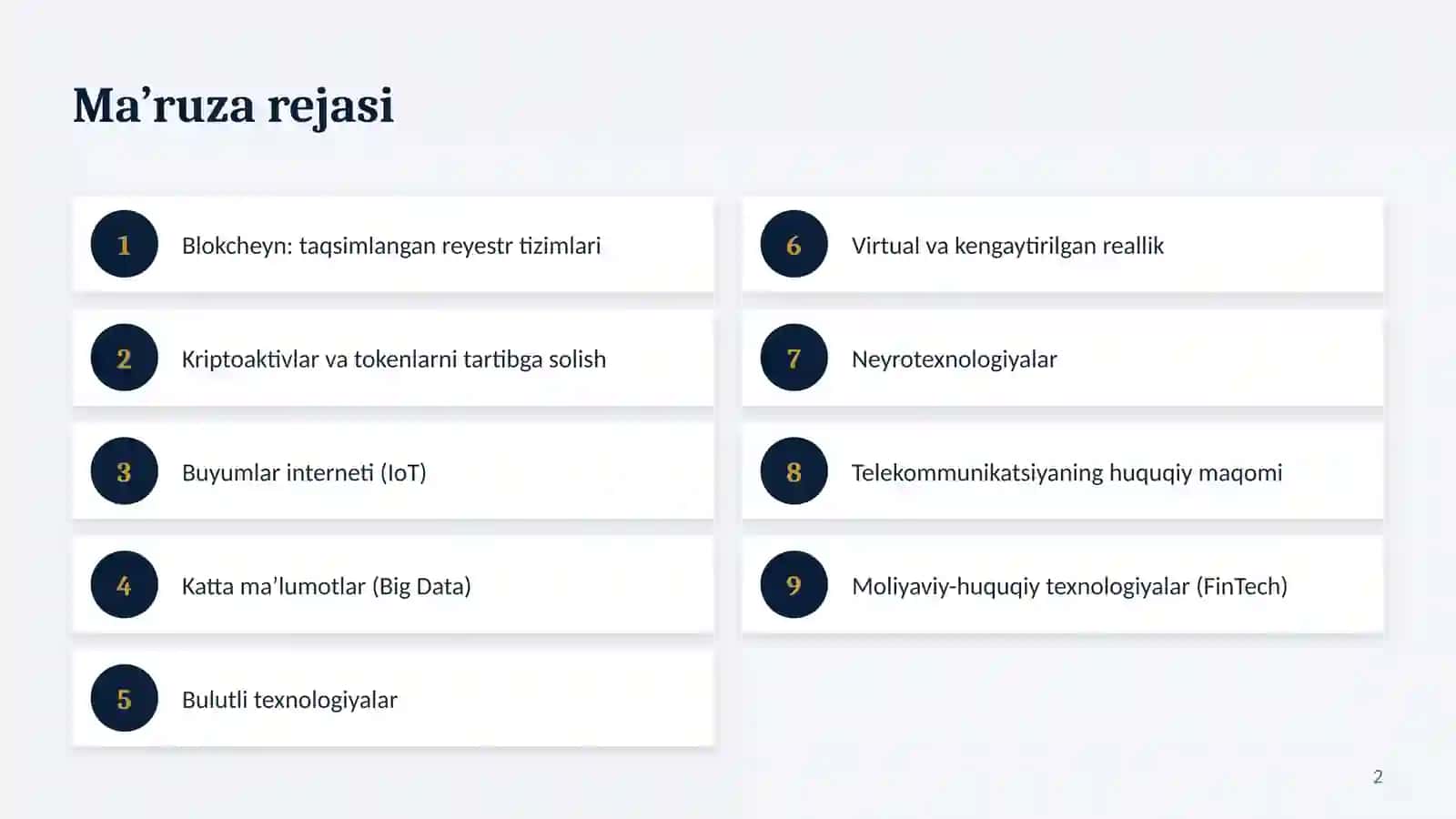 RAQAMLI HUQUQ SERIYASI 2
