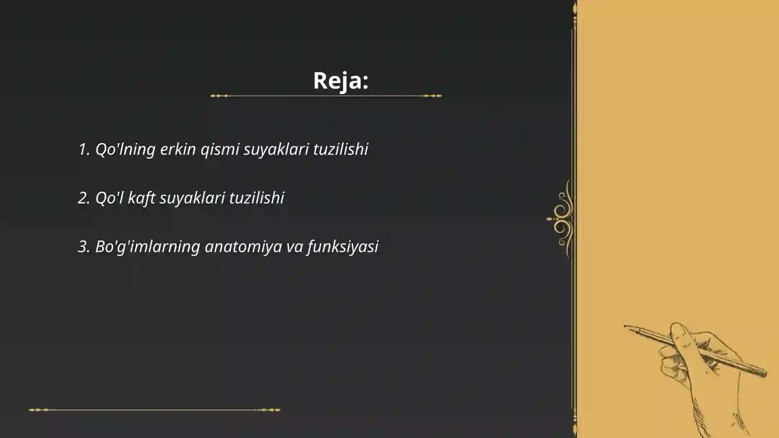 Qoʻlning erkin qismi suyaklari tuzilishi vazifasi 2