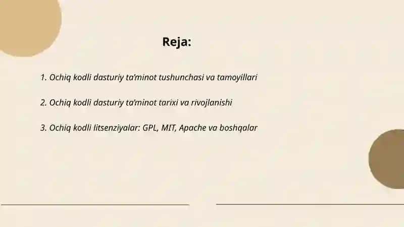 Ochiq kodli dasturiy ta’minot 2