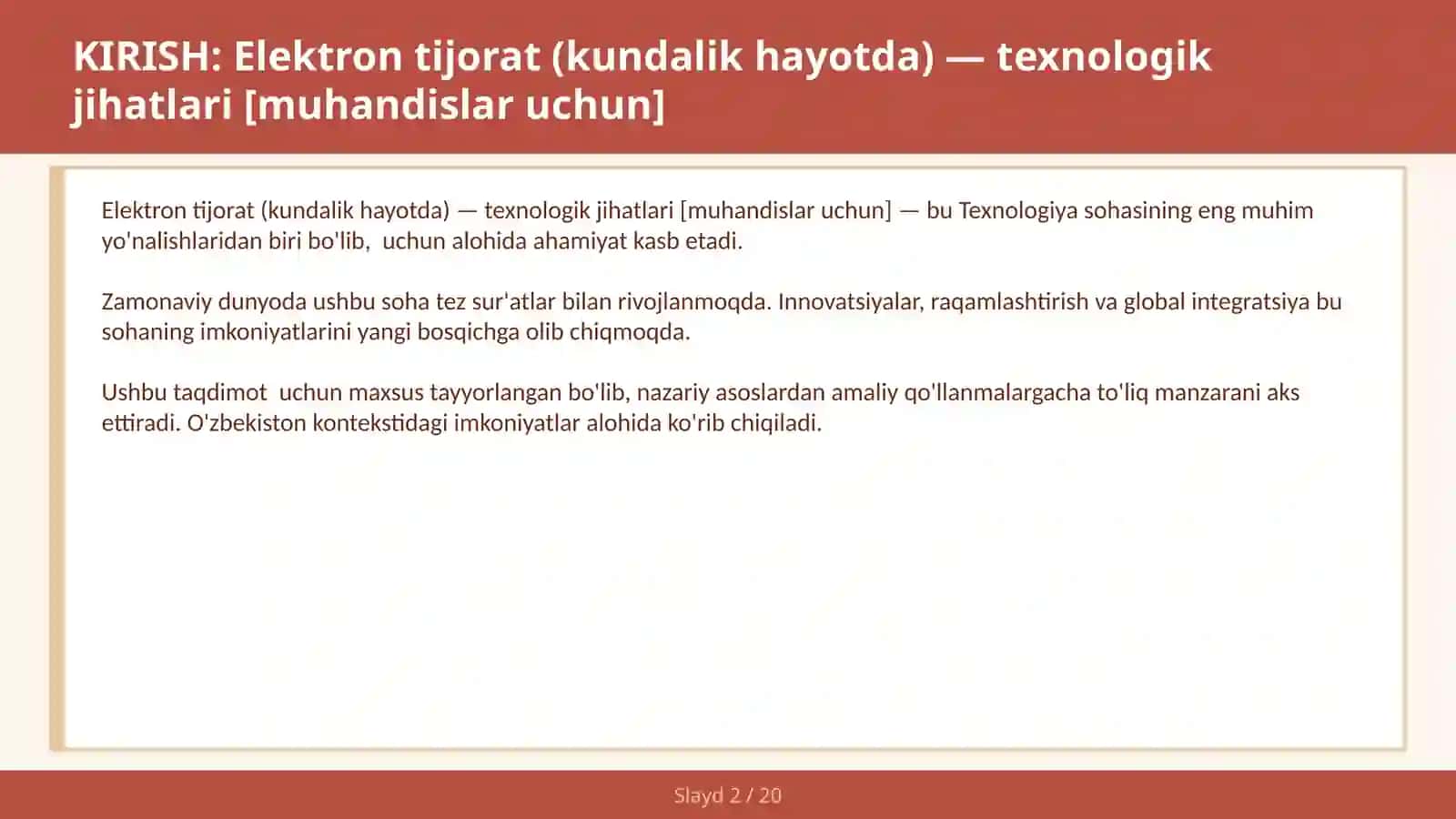 Elektron tijorat (kundalik hayotda) — texnologik jihatlari [muhandislar uchun] 2