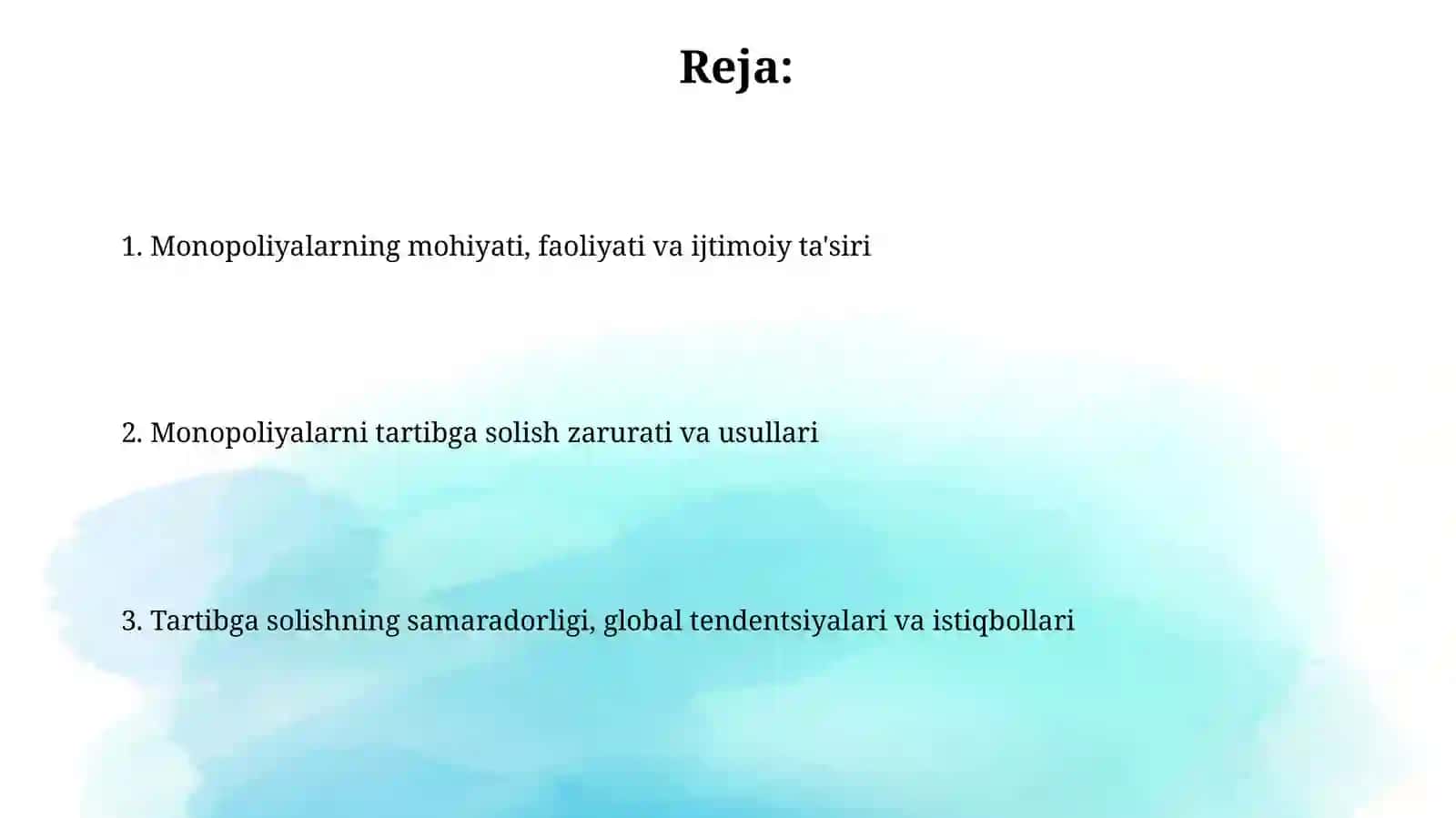 Monopoliyalar, ularning amal qilishi va tartibga solinishi xususiyatlari 2
