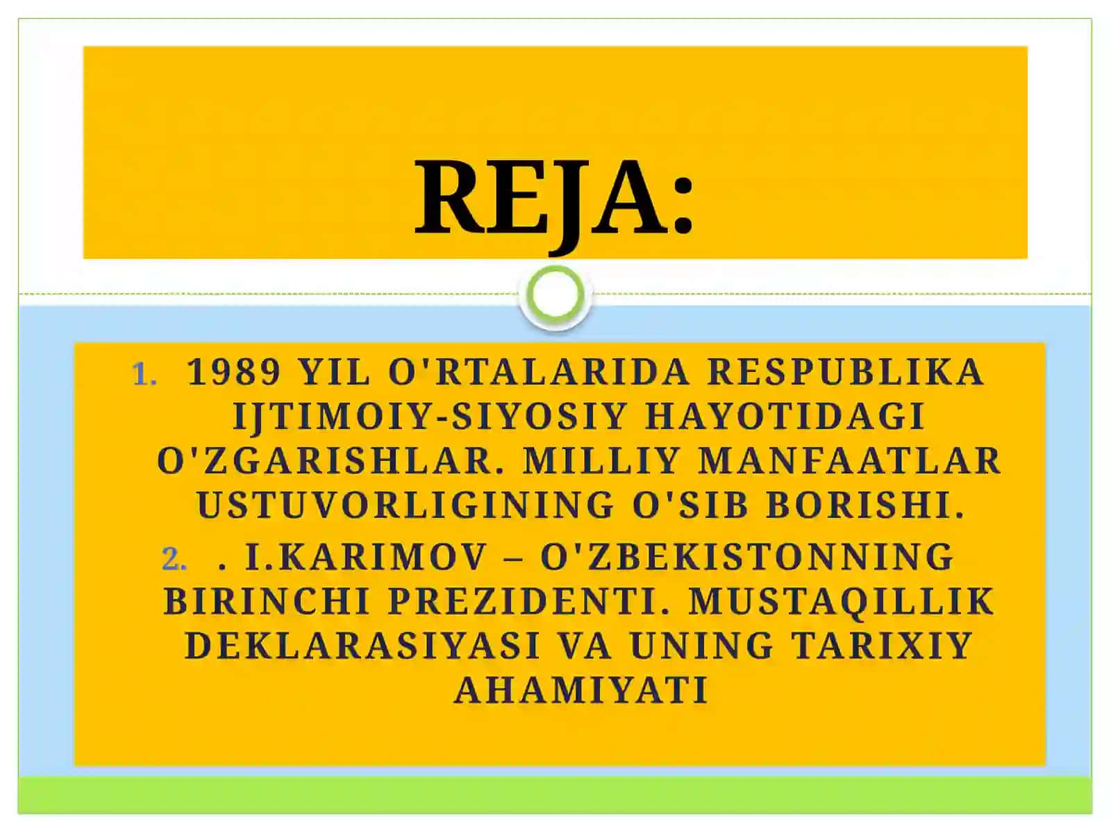 90-yillarda O’zbekistonning ijtimoiy-iqtisodiy hayoti 2