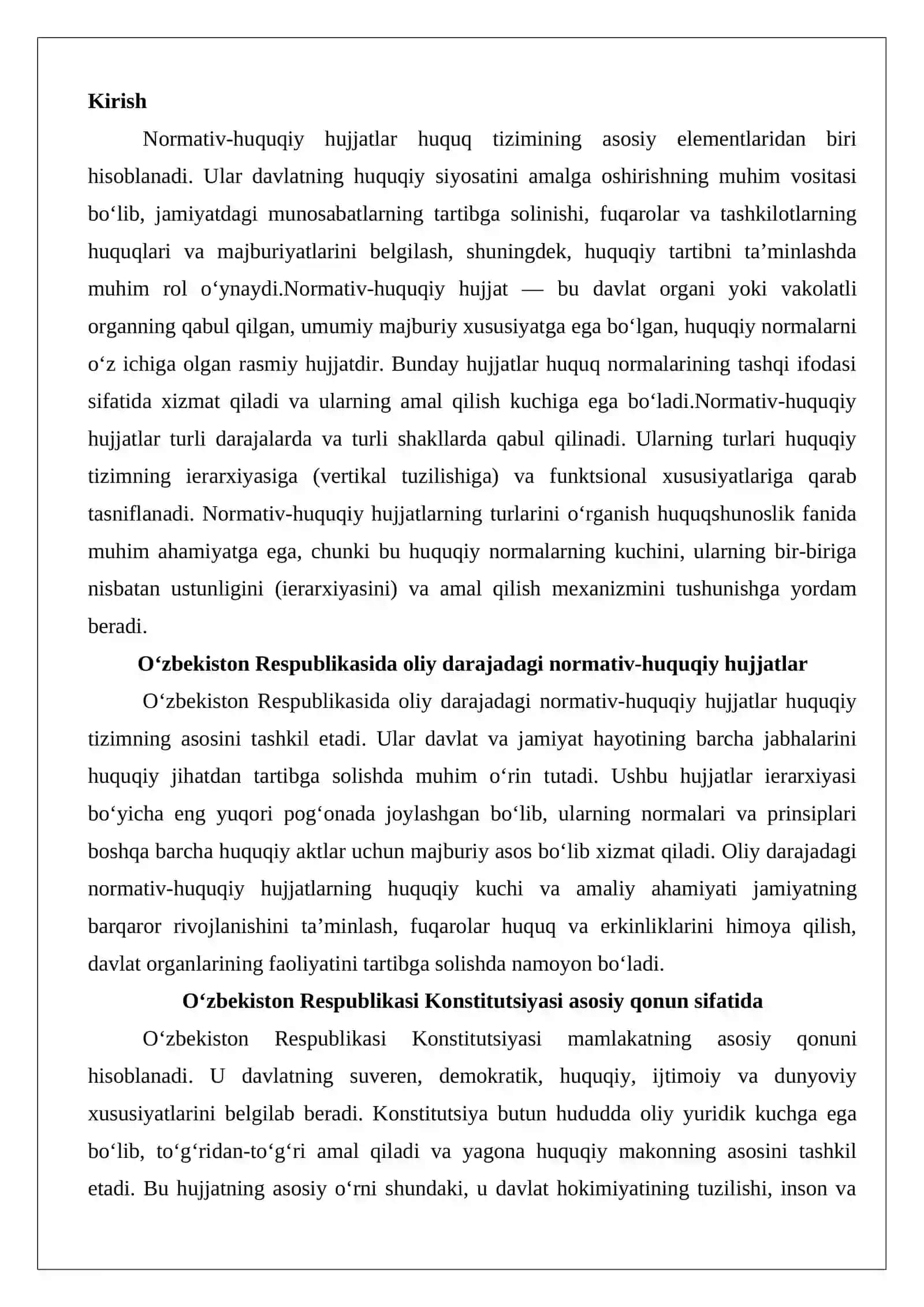 Normativ-huquqiy hujjatlar turlari 2