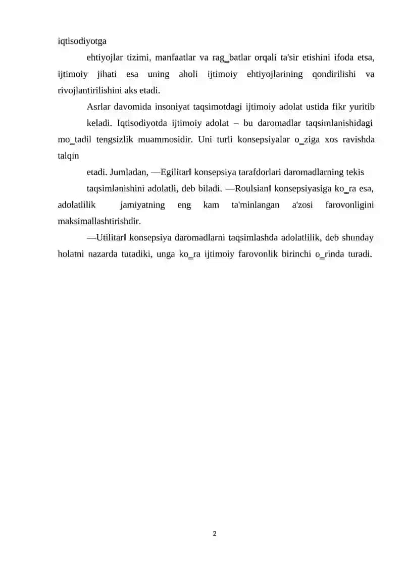 Daromadlarni qayta taqsimlash, boylik, iqtisodiy siyosat, jamiyatnng ijtimoiy sohasi va davlatning ijtimoiy siyosati 2