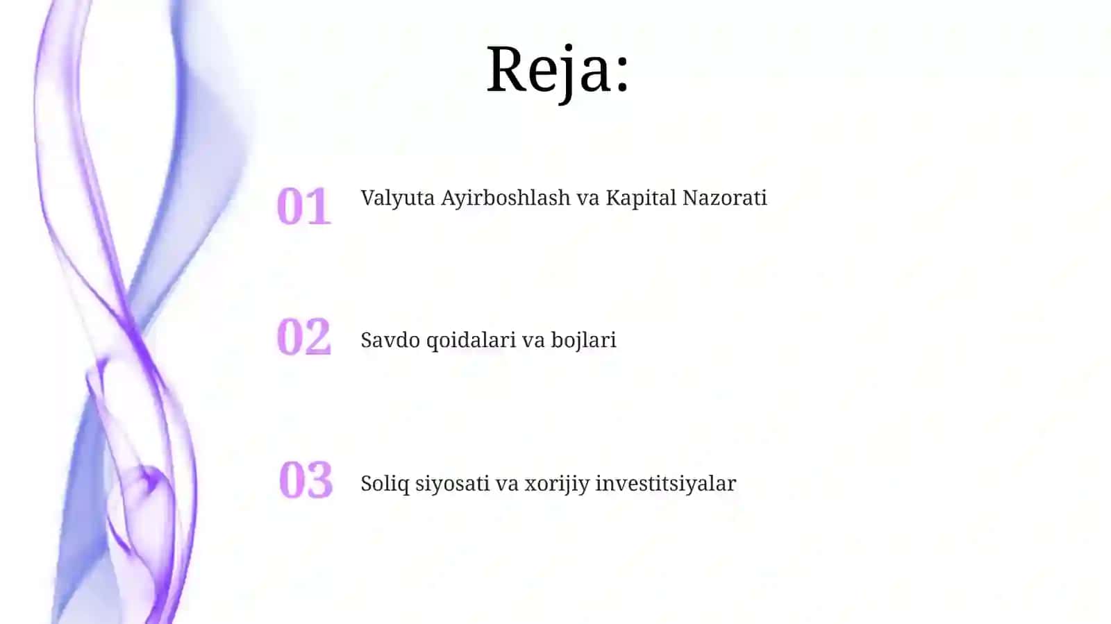 Davlatning tashqi iqtisodiy faoliyatini tartibga solish siyosati 2