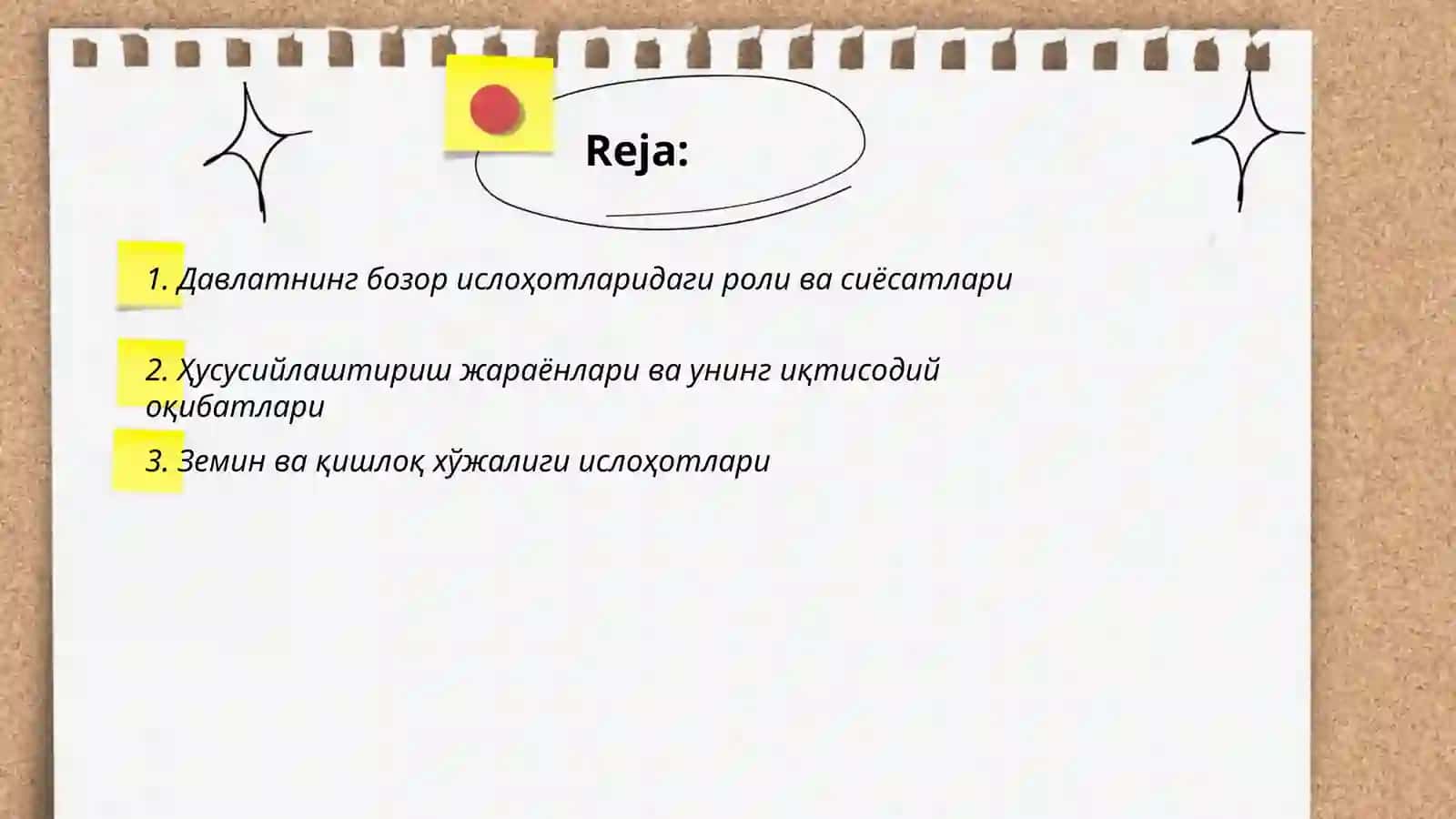 Давлатнинг бозор ислоҳотларидаги роли ва сиёсатлари 2