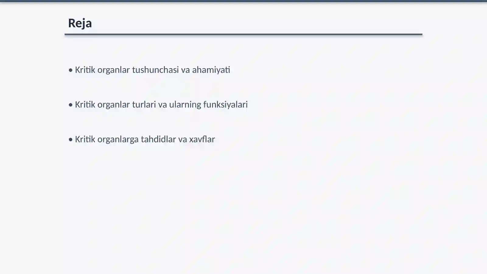 Kritik organlar va ularning himoya qilish usullari 2