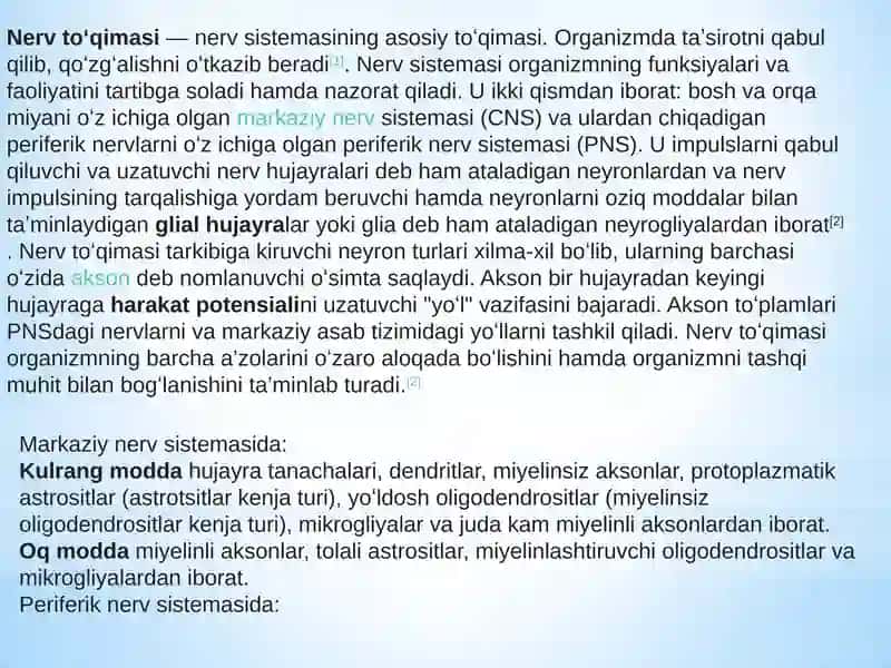 Berkinova Dildoraning Tibbiy gistalogiya fanidan Prezentatsiyasi 2