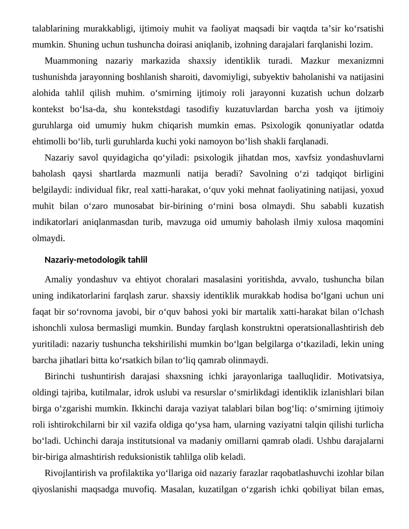 O‘SMIRLIKDAGI IDENTIKLIK IZLANISHLARI — RIVOJLANTIRISH VA PROFILAKTIKA YO‘LLARI 2