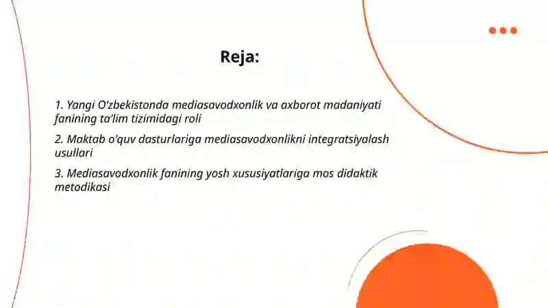 Yangi Oʻzbekistonda mediasavodxonlik va axborot madaniyati fanining oʻqitilishi ahamiyati 2