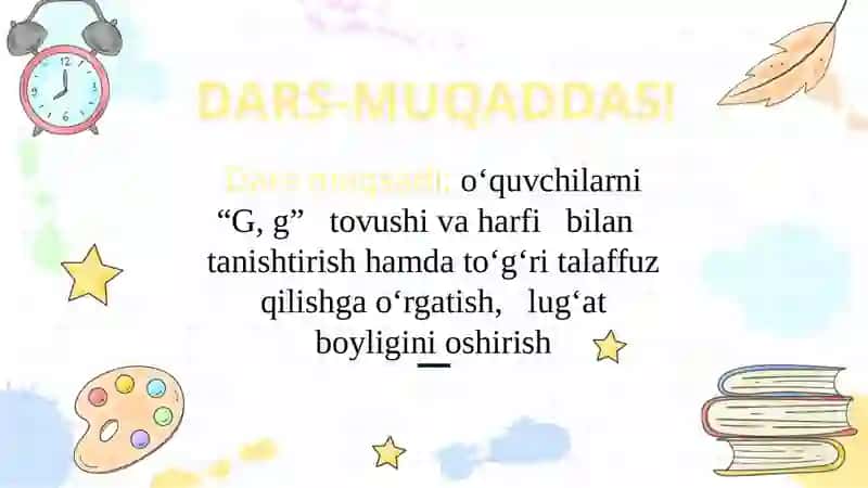 “G,g” To'vush va harf 2
