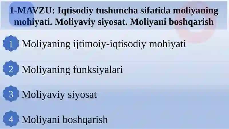 Iqtisodiy tushuncha sifatida moliyaning mohiyati 2