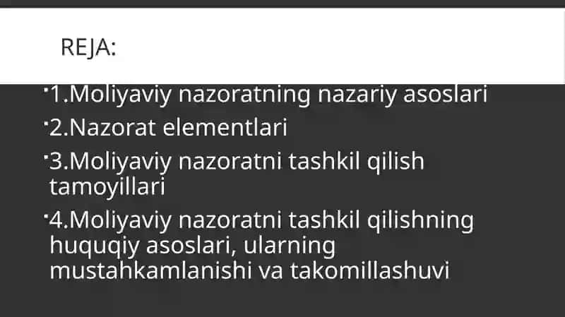 Moliyaviy nazorat 2