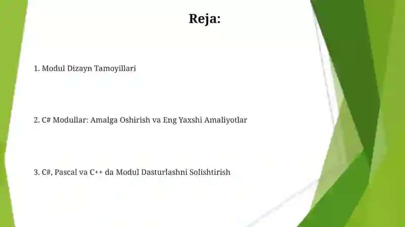 C#.NET Modulli Dasturlash 2