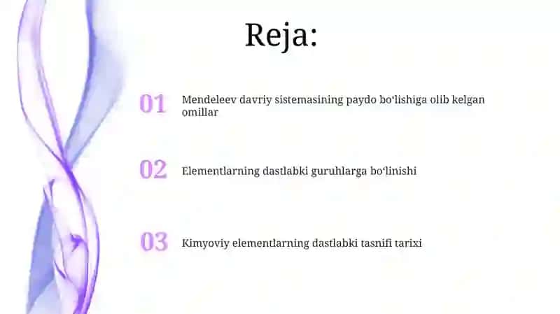 Kimyoviy elementlarning dastlabki toifalanishi 2