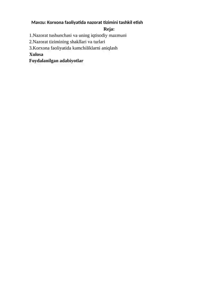 Korxona Iqtisodiyoti va menejmenti 2