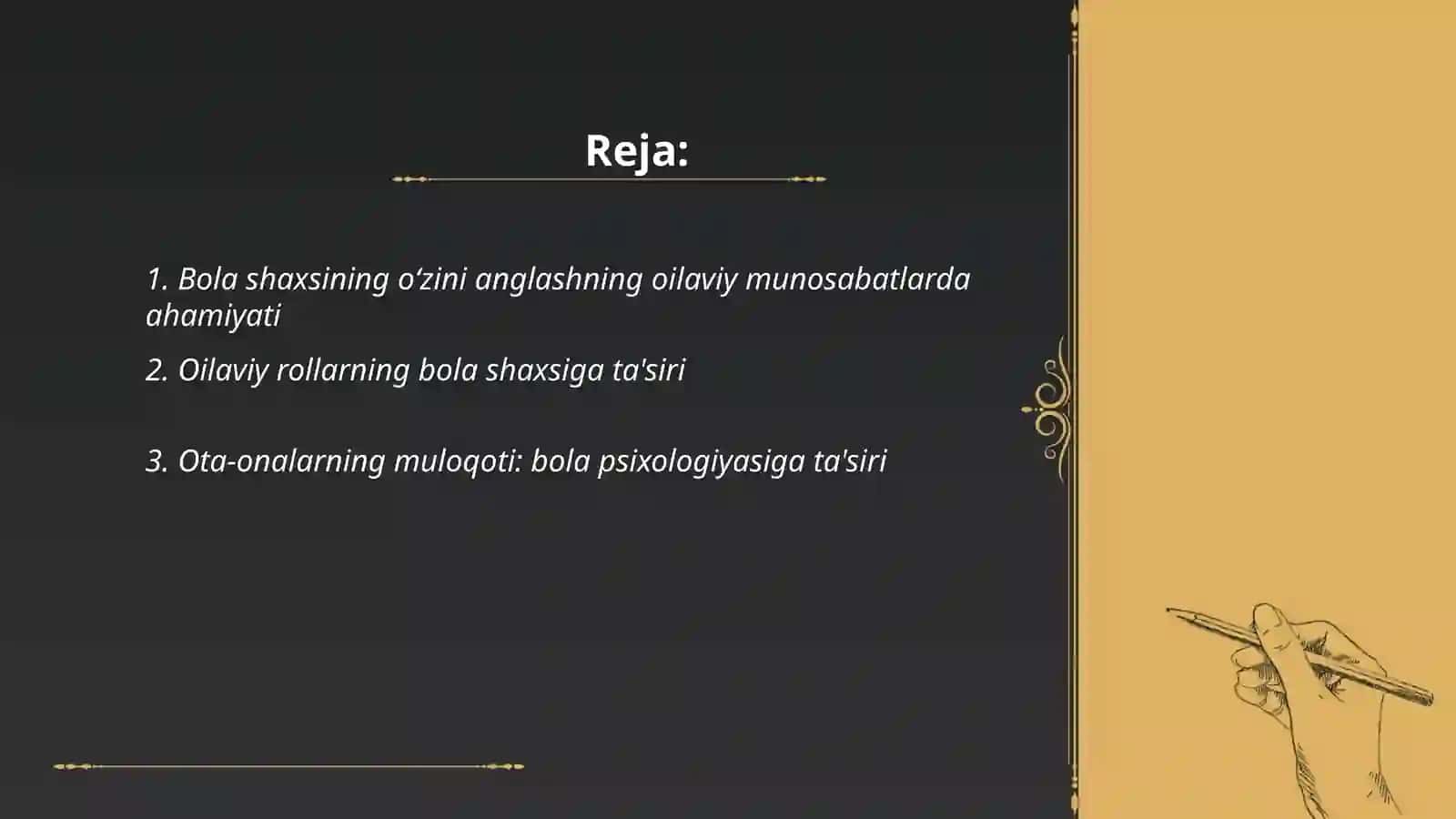 Bola shaxsining oilaviy munosabatlarda shakllanishini psixologik jihatlari 2