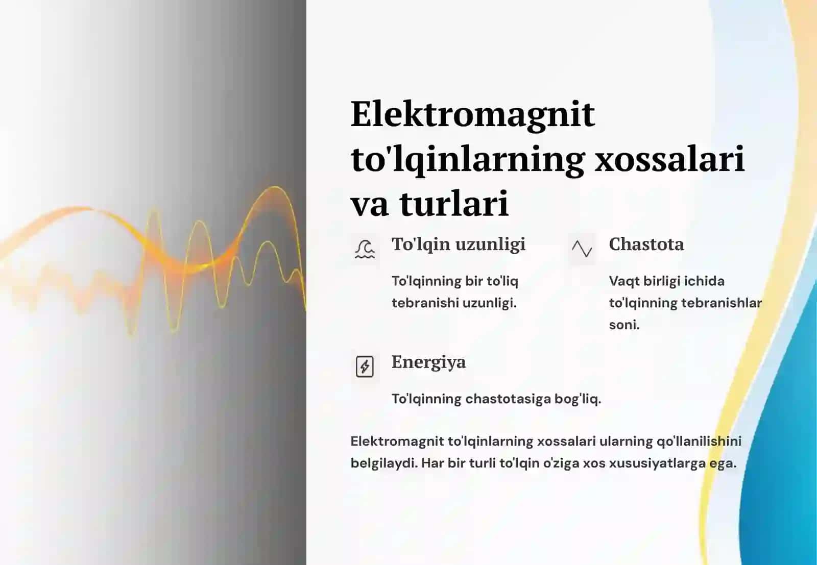 Elektromagnit to'lqinlar 2