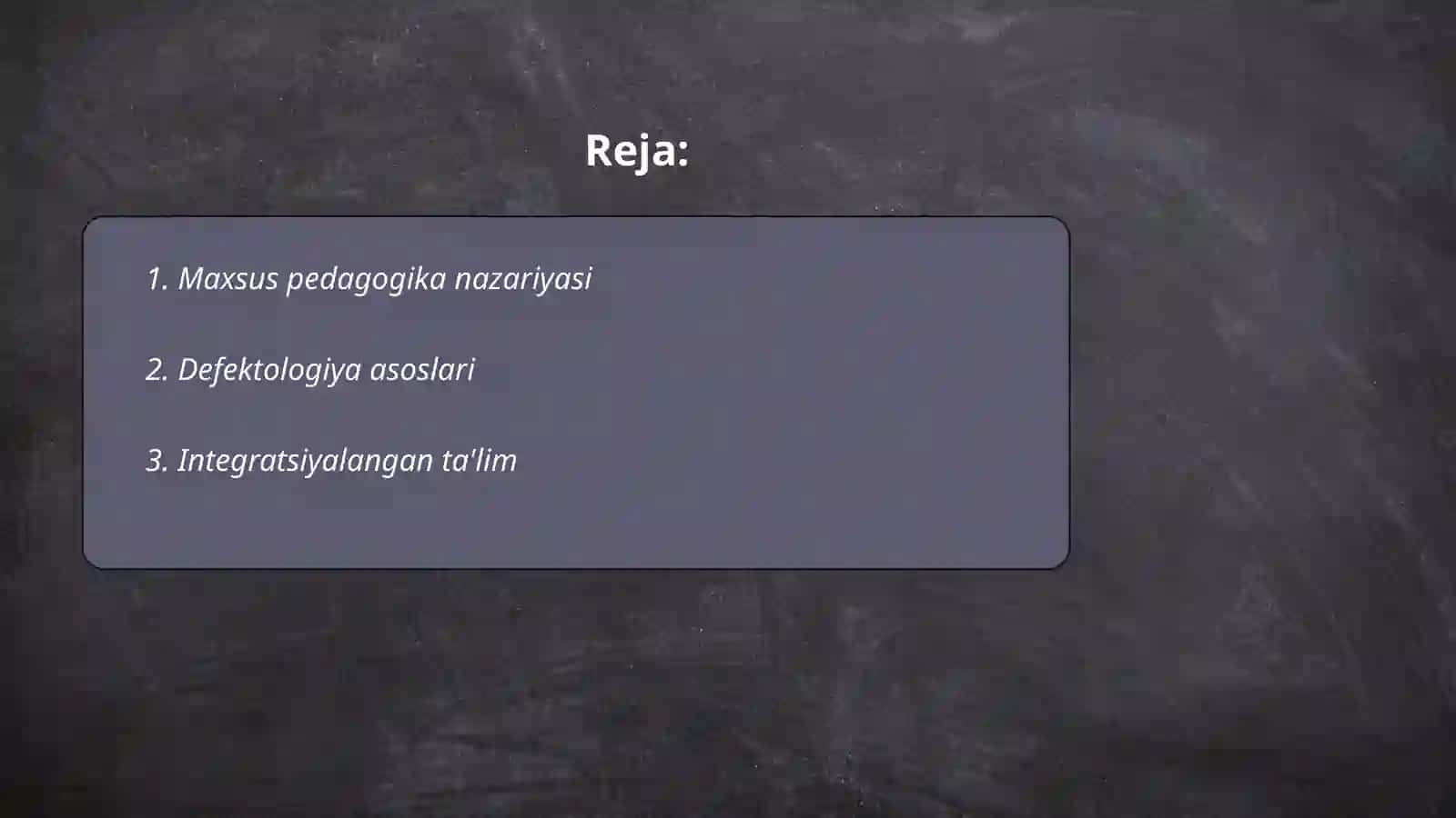 Maxsus pedagogikaning bo'limlari 2