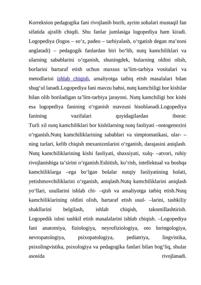 Logopediya fanining vazifalari 2