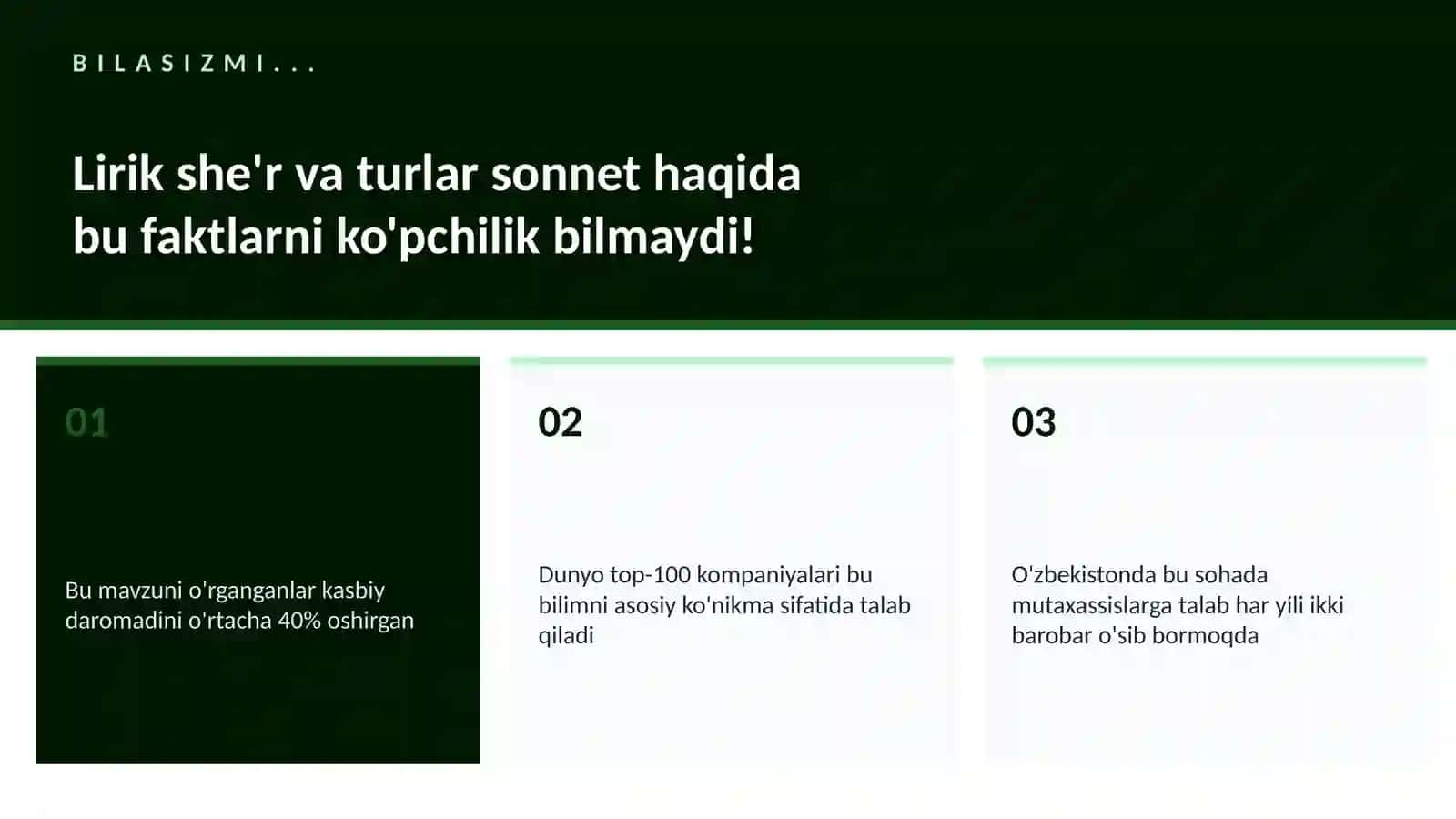 LIRIK SHE'R VA TURLAR SONNET 2