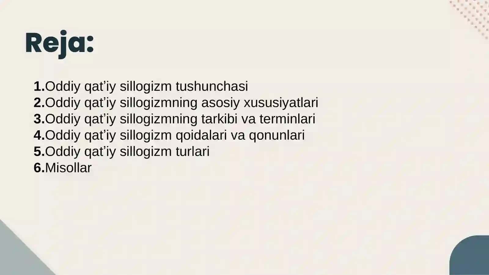 Oddiy qatʼiy sillogizm 2