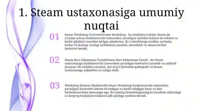 Steam Dars Ishlanmasi Tuzish 2