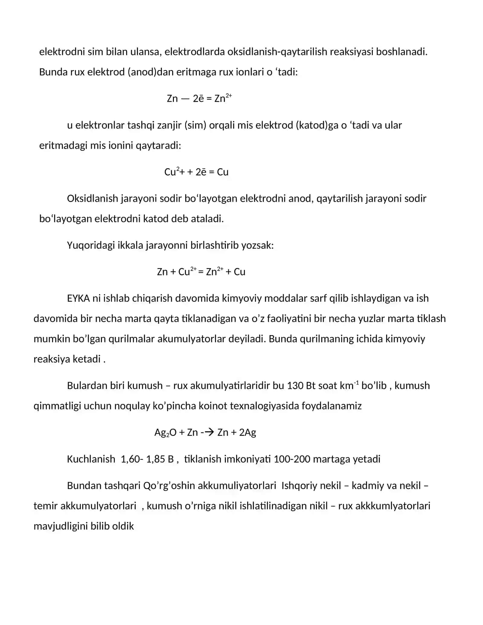 Galvanik elementlar 2