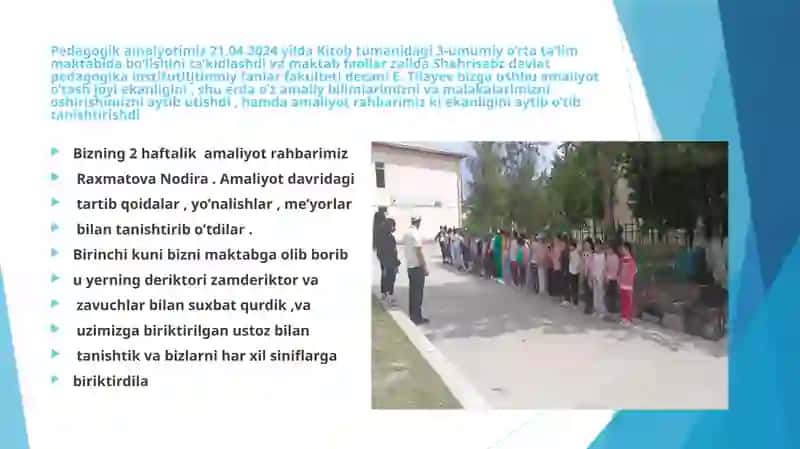 PEDAGOGIKA MALIYOT HISOBATI 2
