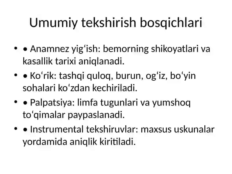 Zamonaviy LOR tekshirish usullari 2