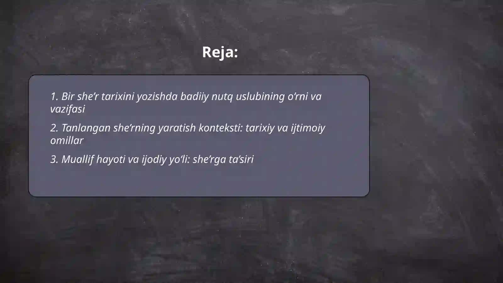 Badiiy nutq usłubi. O‘zbek she’riyati. “Bir she’r tarixi” mavzusida esse yozish 2