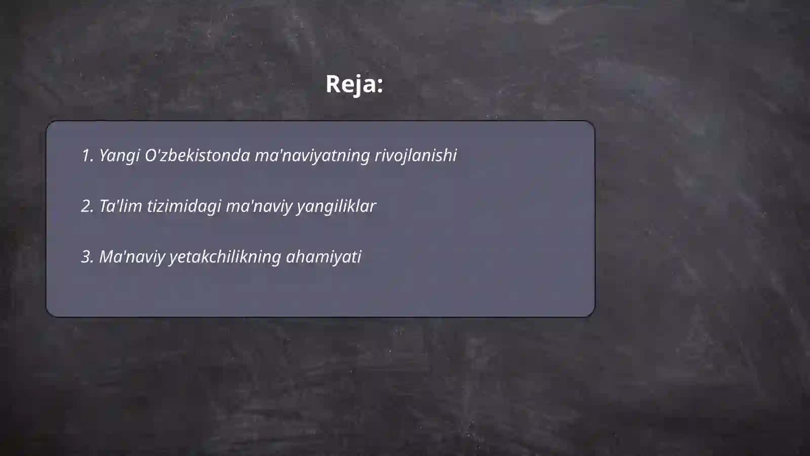Yangi O'zbekistonda amalga oshirilayotgan ma'naviy o'zgarishlar 2